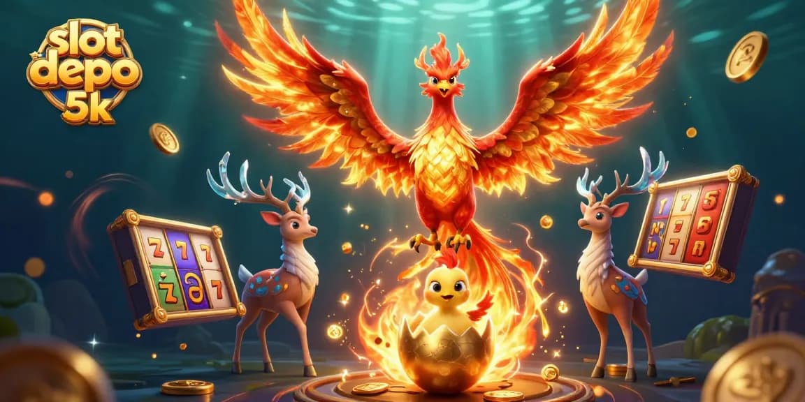 slot depo 5k menikmati keuntungan bermain slot dengan kemenangan besar dalam ilustrasi yang dinamis