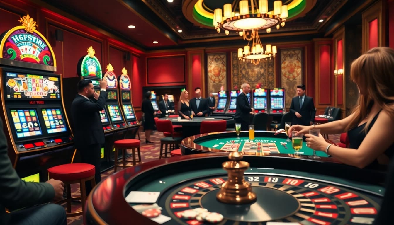 Persembahan permainan casino bbni4d dengan permainan slot dan meja roulette yang menarik.