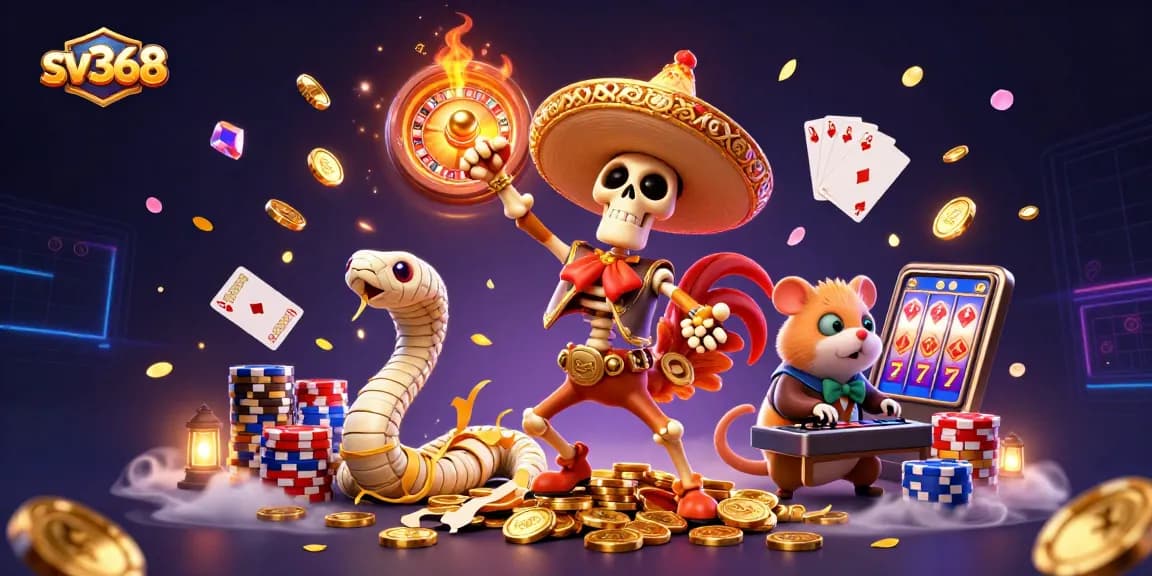 Experience thrilling victories at sv368 with a vibrant casino scene featuring dynamic characters and games.