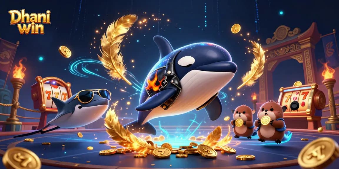 Dive into the thrilling world of Dhani win, featuring exciting slot reels and vibrant characters.