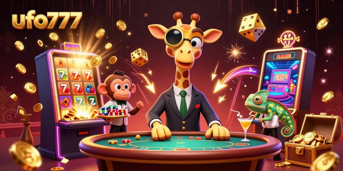 Experience thrilling gameplay at ufo777 with vibrant 3D illustrations of casino excitement.