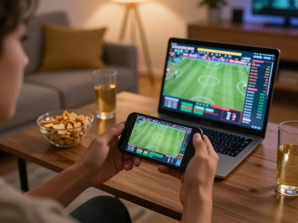 Pengguna Bintangmpo terlibat dalam taruhan olahraga langsung di perangkat mobile, menangkap aksi mendebarkan secara real-time.