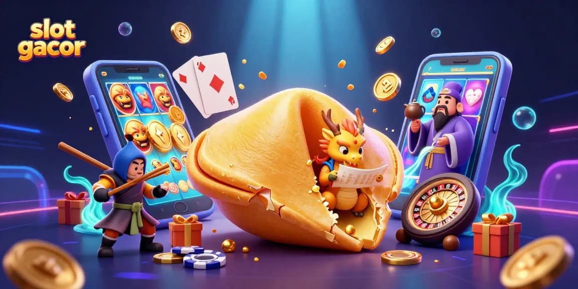 Menangkan slot gacor dengan berbagai simbol keberuntungan di gambar ilustrasi kasino ini.