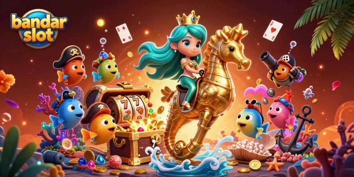 Rasakan keseruan bandar slot dengan ilustrasi ratu duyung dan permainan slot yang menakjubkan.