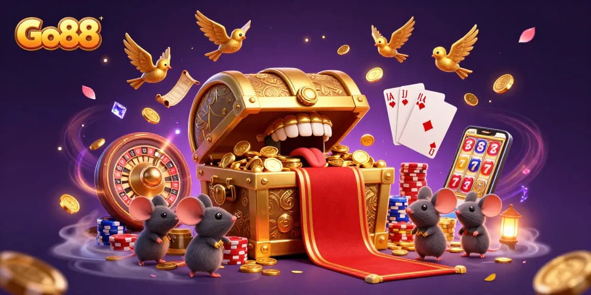 Go88 players enjoy exciting online gaming with vibrant casino visuals and rich rewards.