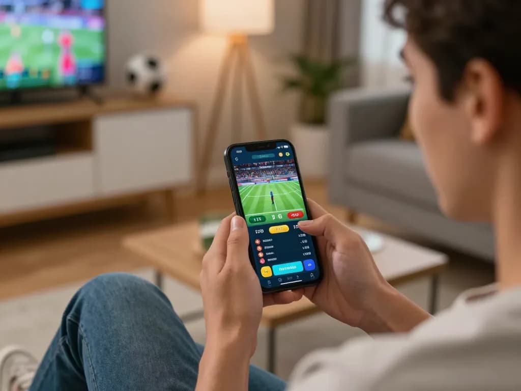 OPEN88 user actively placing a bet on mobile sports app, showcasing dynamic live odds and vibrant interface.