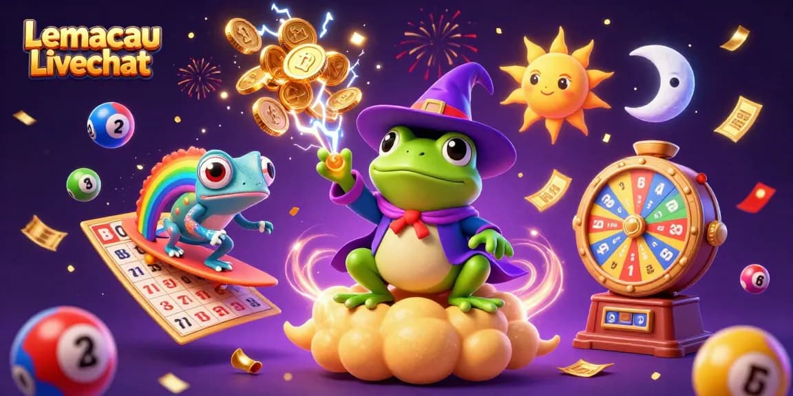 Lemacau Livechat brings excitement with a vibrant 3D gaming atmosphere of frogs and chameleons.