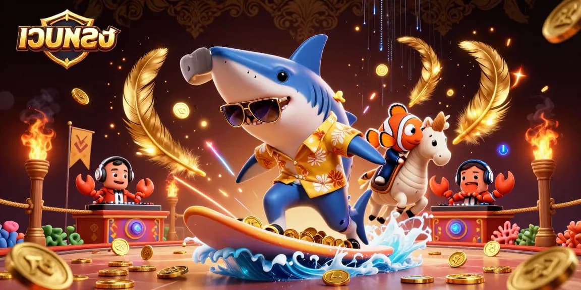 Surf exhilarating waves of gold coins in a vibrant online atmosphere with เว็บตรง casino action.