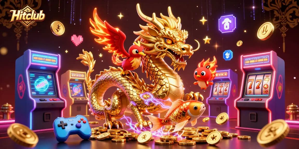 Experience thrilling spins with Hitclub's advanced gambling features in a vibrant casino scene.