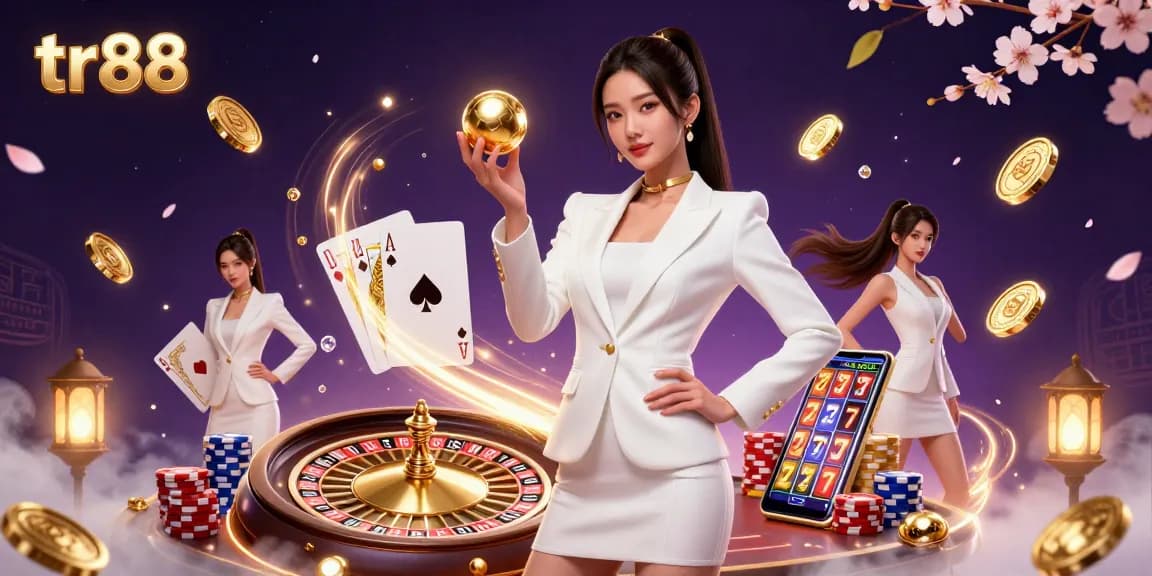 Experience exciting gaming action at tr88 with stunning visuals of a luxurious casino scene.