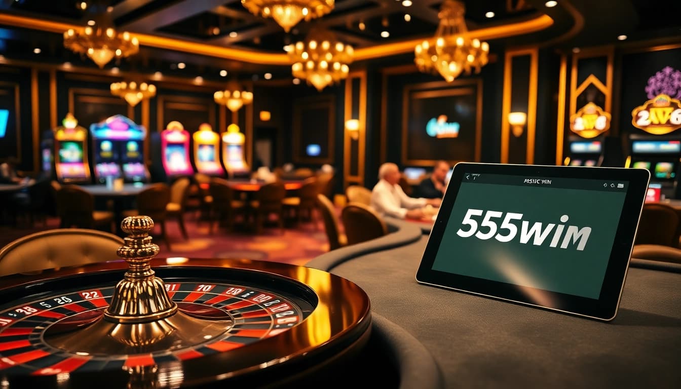 Experience luxury gambling at 555win with high-stakes poker and vibrant slot machines.