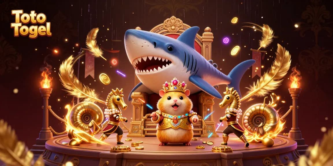 Menangkan Toto Togel dengan Raja Hamster Emas dan Penjaga Kuda Laut dalam arena permainan.