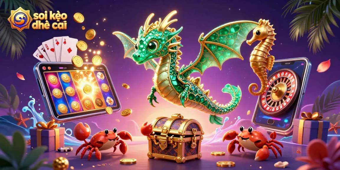 Experience the thrill of betting with soi kèo nhà cái in this vibrant 3D action-packed scene filled with colorful gambling elements.