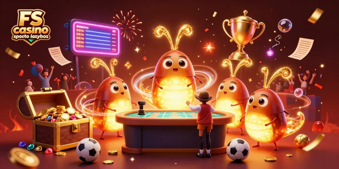 Engage in thrilling FS casino sporto lazybos action under bioluminescent glowworms in a vibrant betting arena.