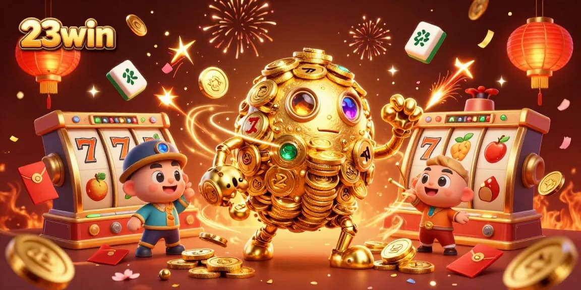 Engage with 23win's vibrant casino environment, featuring slots, stunning visuals, and dynamic gaming elements.