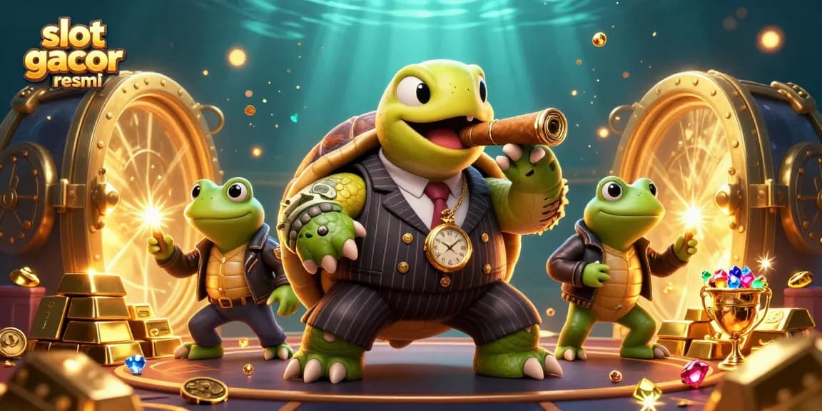 Experience thrilling wins with slot gacor resmi in this vibrant casino scene featuring rich treasures and dynamic characters.
