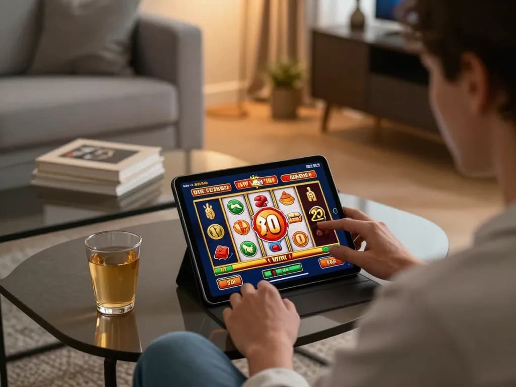 Enjoying online slots with aman788 at home in a cozy and engaging setting.