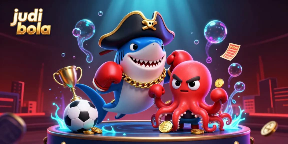 Experience the thrill of judi bola with a vibrant 3D illustration showcasing the excitement of sports betting.