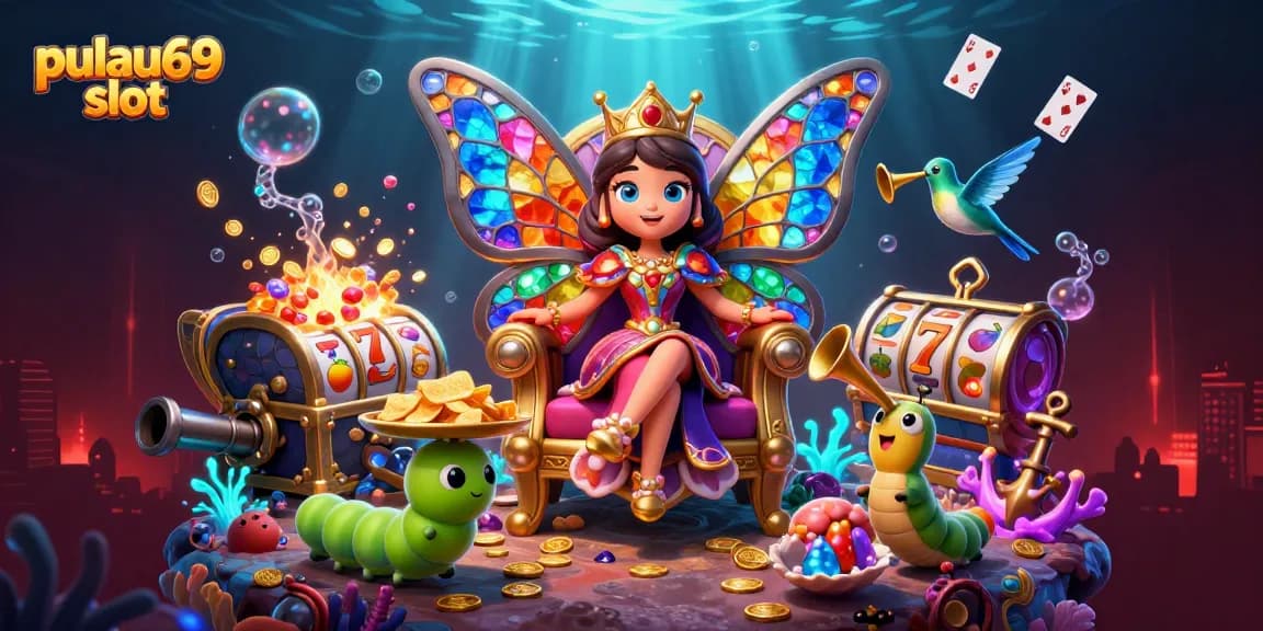 Experience vibrant action with pulau69 slot featuring a butterfly queen, vibrant treasures, and dynamic game elements!