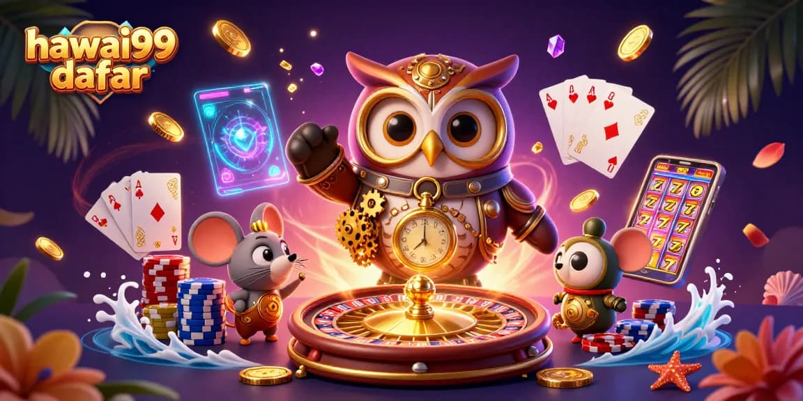 Experience thrilling gameplay at hawai99 daftar with vibrant casino elements and dynamic 3D characters.