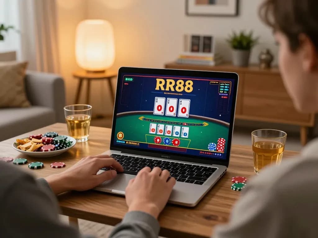 Experience the thrill of RR88 online blackjack gameplay in a cozy home setting