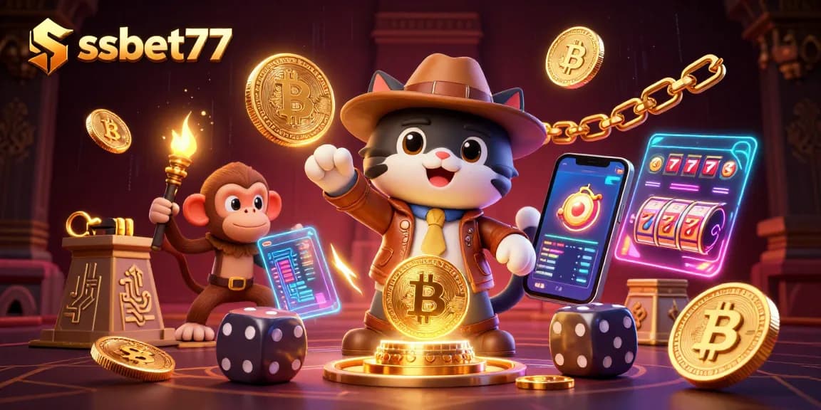 Experience the thrill of winning at ssbet77 with an adventure-themed casino illustration.