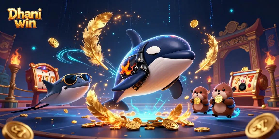 Dive into the thrilling world of Dhani win, featuring exciting slot reels and vibrant characters.