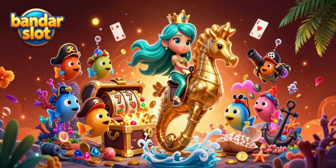 Rasakan keseruan bandar slot dengan ilustrasi ratu duyung dan permainan slot yang menakjubkan.