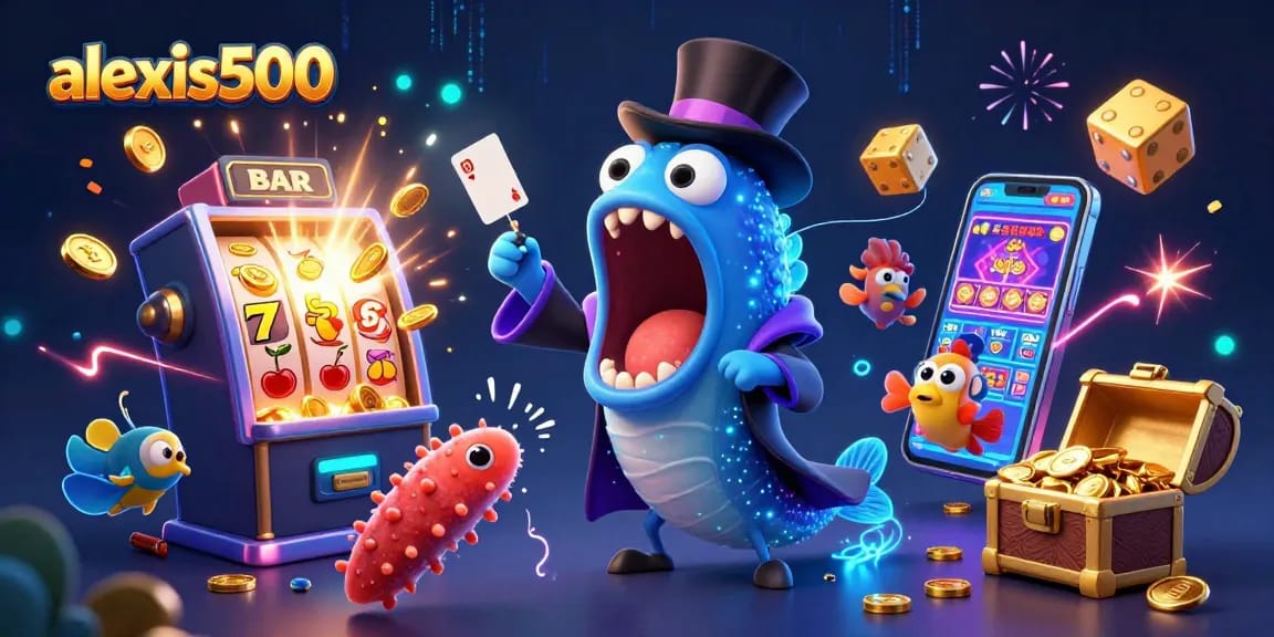 Experience the thrill of winning with alexis500 in this vibrant casino-themed illustration