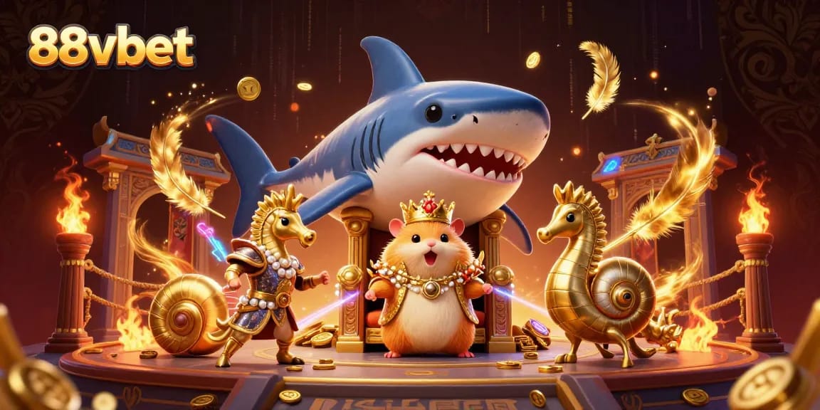 Experience thrilling gaming at 88vbet with a vivid 3D illustration of a captivating casino scene.