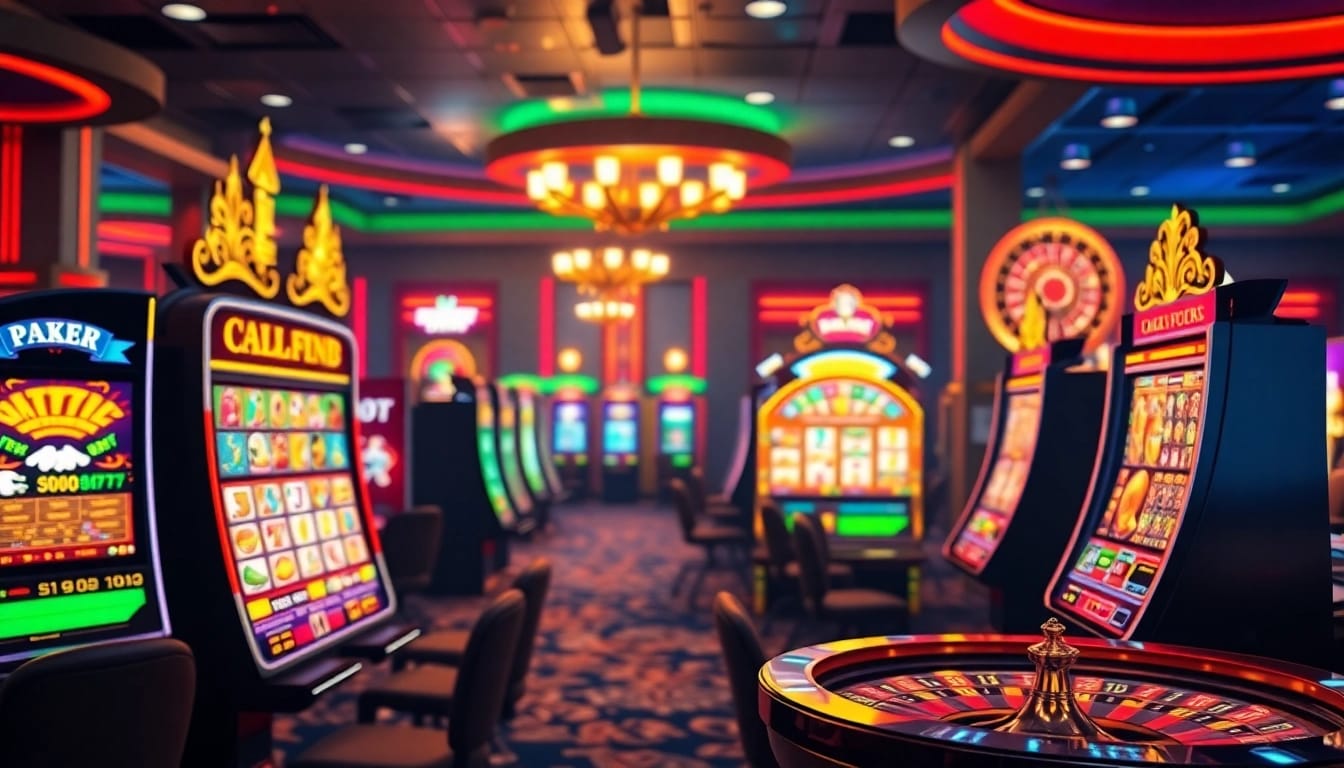Experience the excitement of slot777 login with colorful slot machines and casino elements.