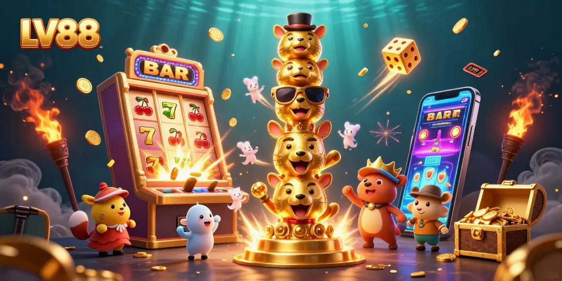 Experience the excitement at LV88 with vibrant 3D casino elements and jackpot thrills.