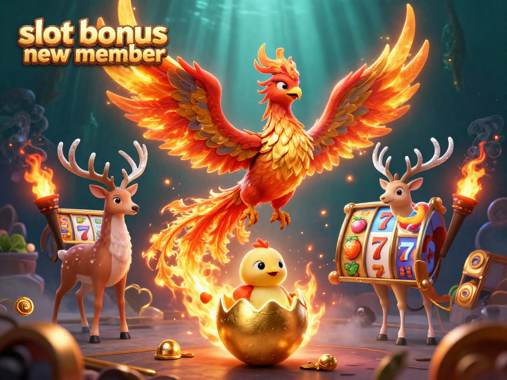 Experience the thrill of winning with the slot bonus new member, featuring vibrant casino elements and vivid characters.