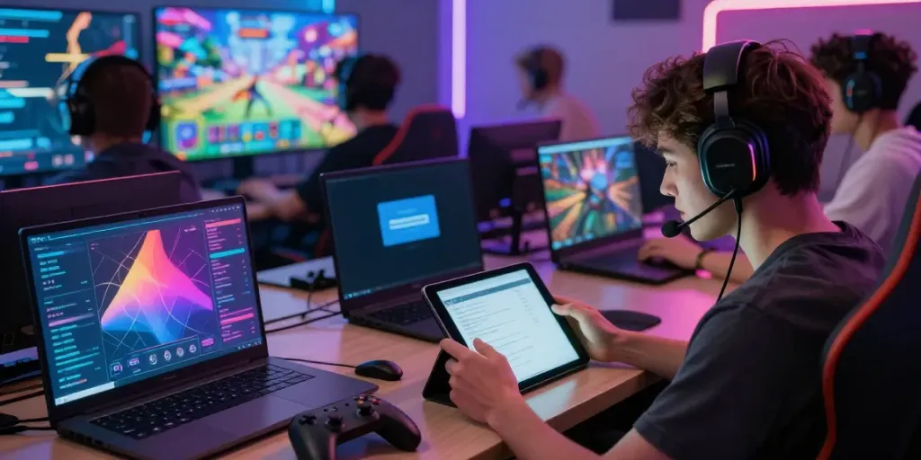 Engaged players in a vibrant online gaming scene showcasing singatoto gaming dynamics.