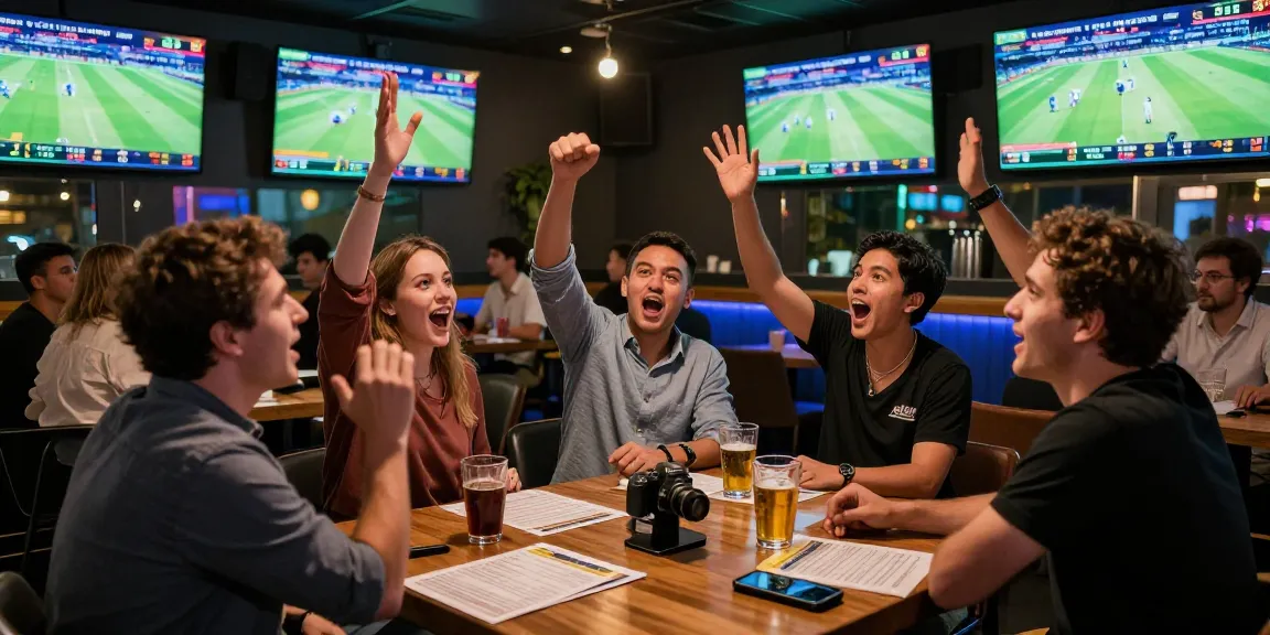 Exciting cricket betting atmosphere at Fairplay24 sports bar with live action and engaged users.