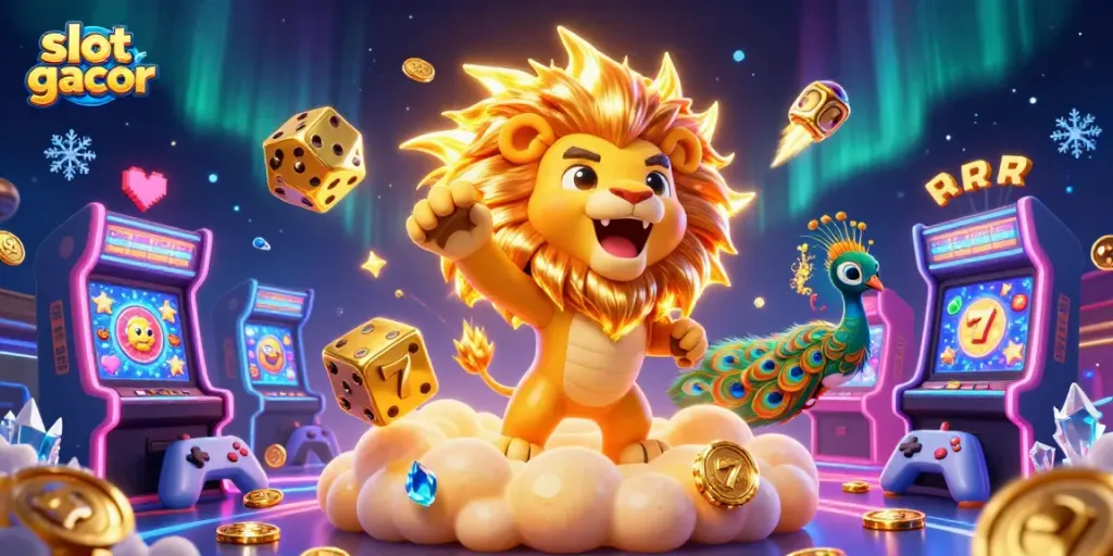 Experience the excitement of slot gacor with vibrant 3D elements and dynamic casino themes