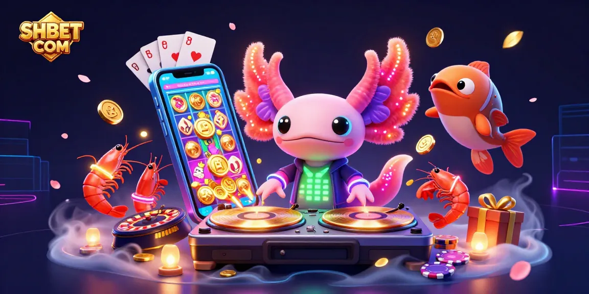 Experience thrilling gaming at SHBET COM with vibrant creatures in a lively casino scene.