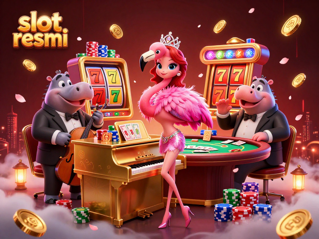 Experience the thrill of winning on slot resmi with vibrant characters and dynamic casino elements.