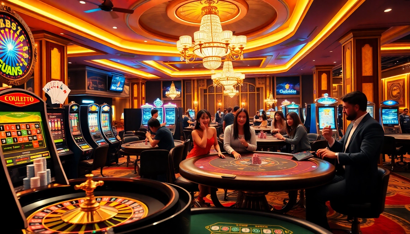 Engaged gamblers experiencing excitement at https://ww88jo.com/ with lively casino elements.